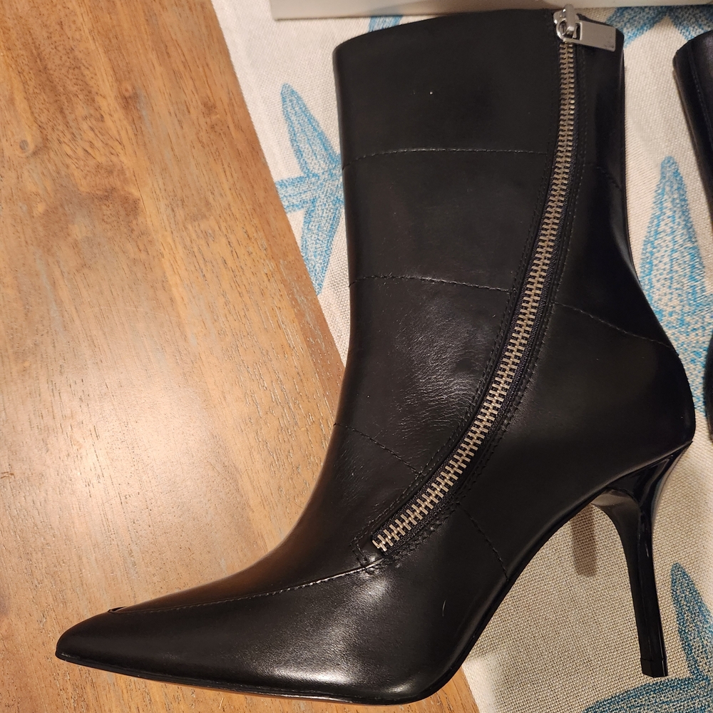 Reiss Sz 9  Black Leather Women's Ankle Boots